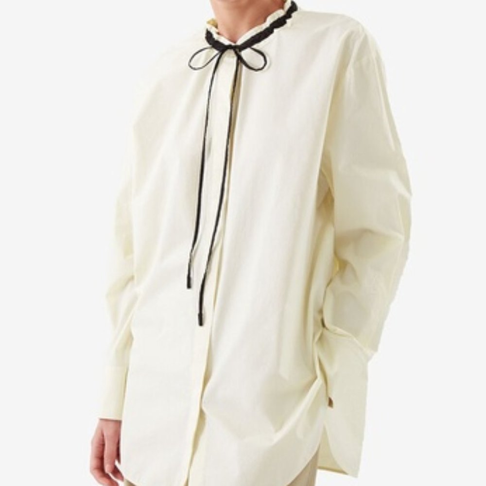NWT COS OVERSIZED CONTRAST-TRIM SHIRT  Size 12